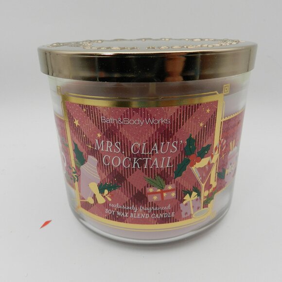 Bath & Body Works Mrs. Claus' Cocktail 3-Wick Candle 14.5 oz - Picture 1 of 3